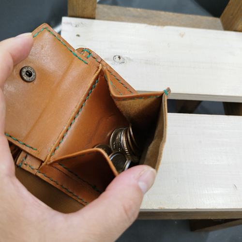 オーダーメイド】姫路レザー(ブラック)ウォレット 手縫い キャンモア  